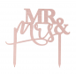 Preview: Torten Topper - MR & Mrs - Rosé Gold